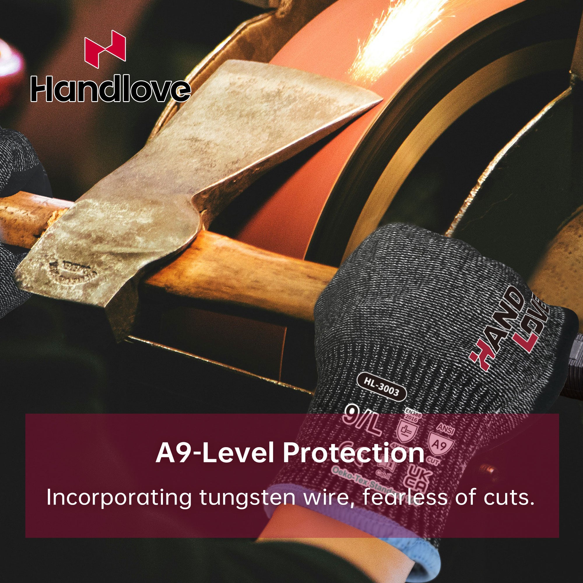 HANDLOVE ANSI A9 Level Cut Resistant Work Gloves