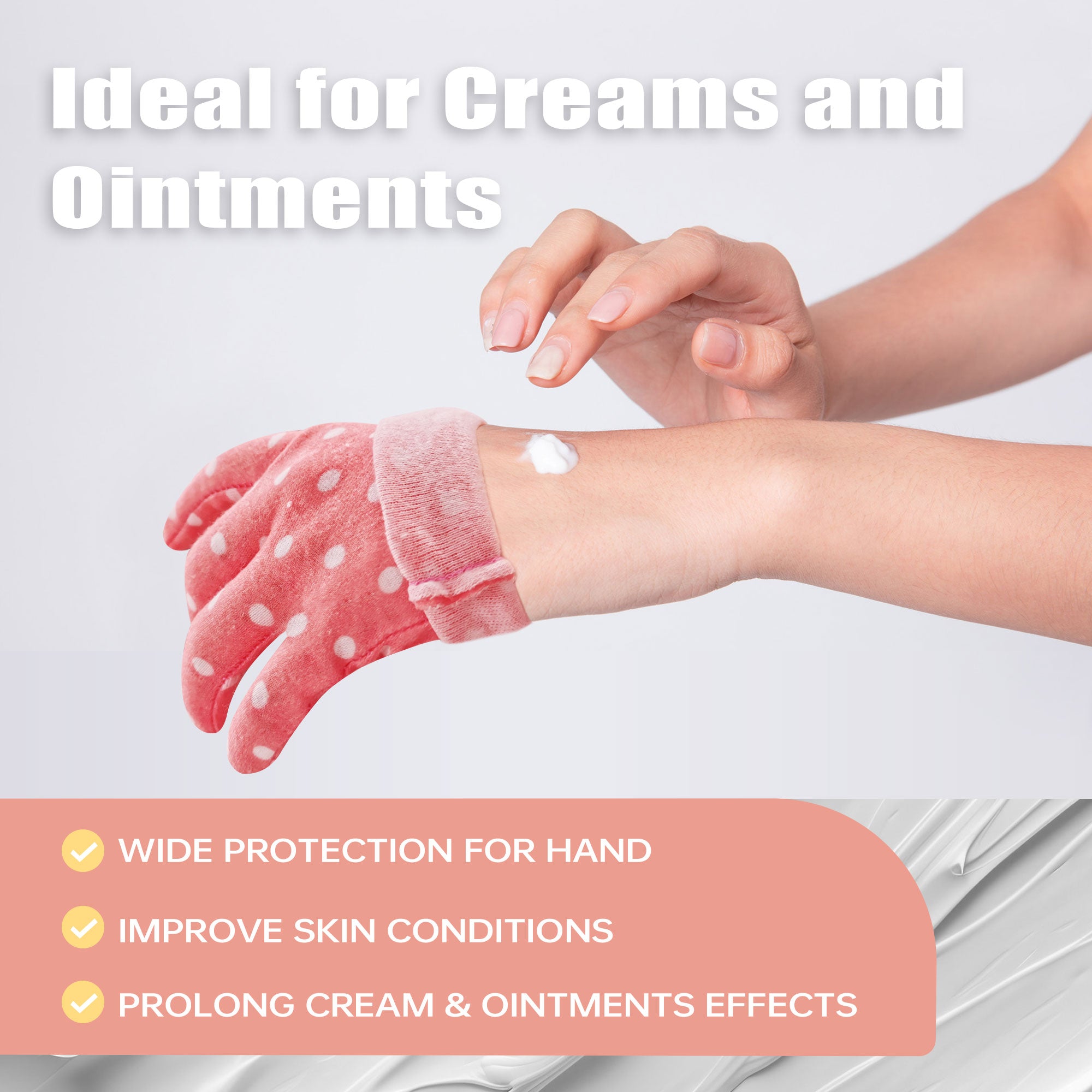 HANDLOVE 100% Cotton Moisturizing Gloves