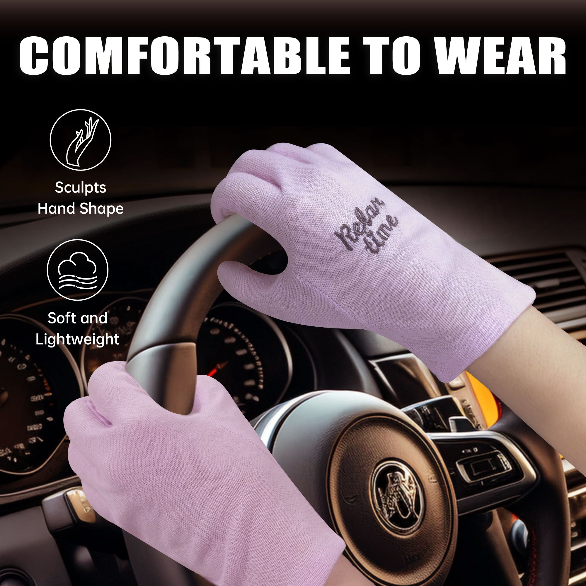 HANDLOVE 100% Cotton Moisturizing Gloves