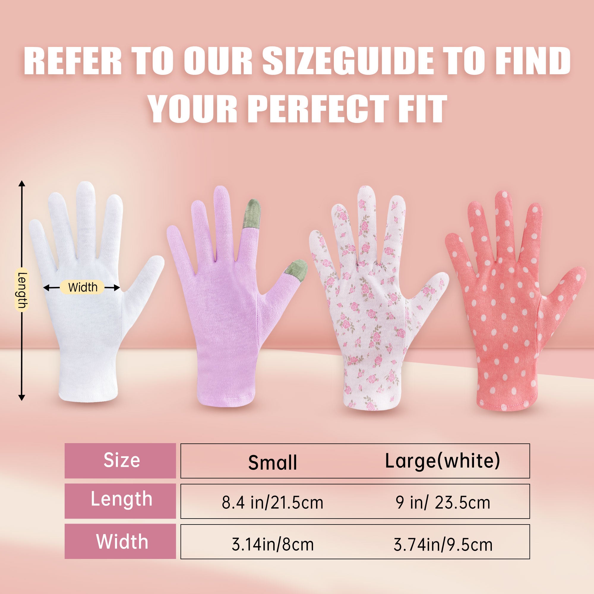 HANDLOVE 100% Cotton Moisturizing Gloves