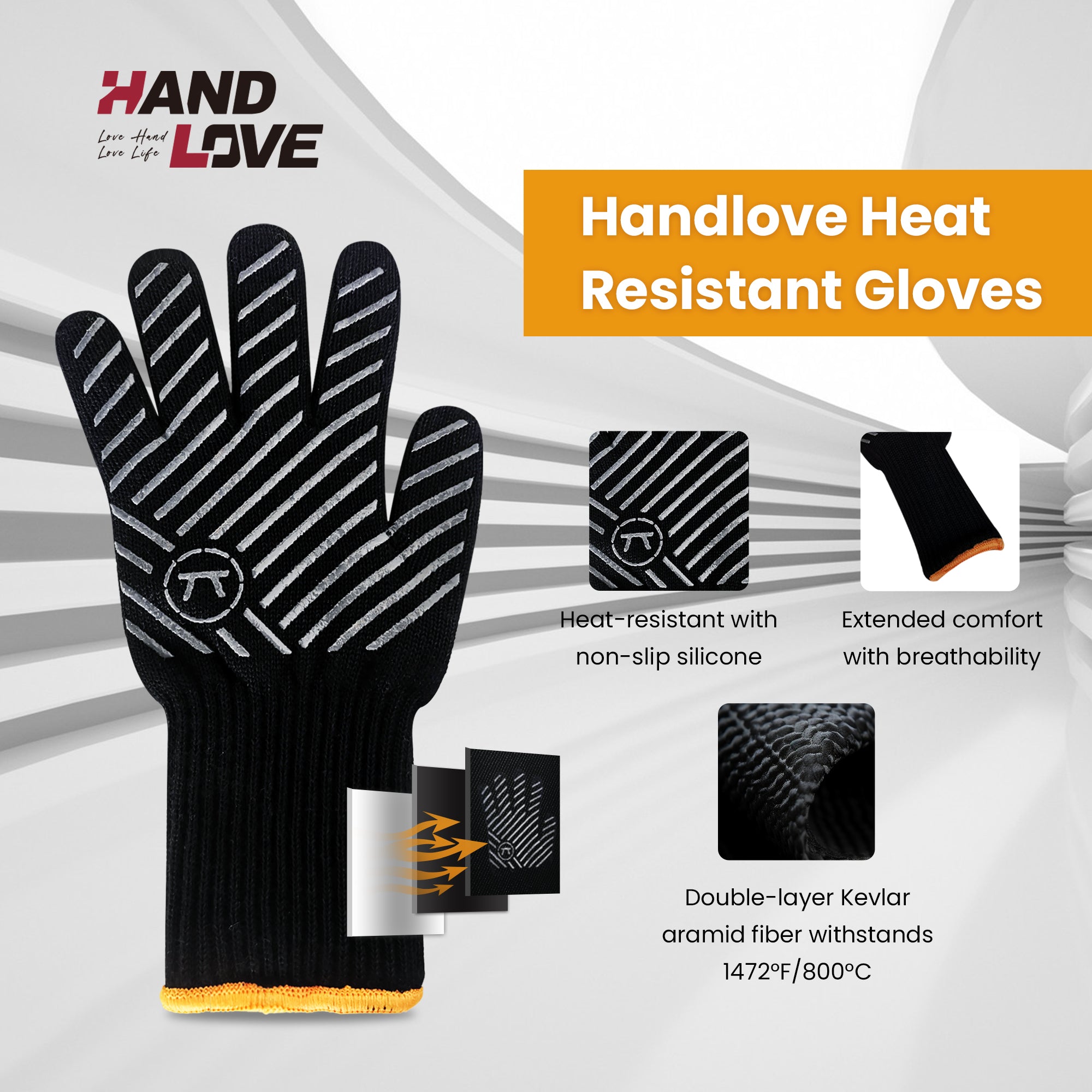 HANDLOVE Heat-resistant Gloves Hand Love Store